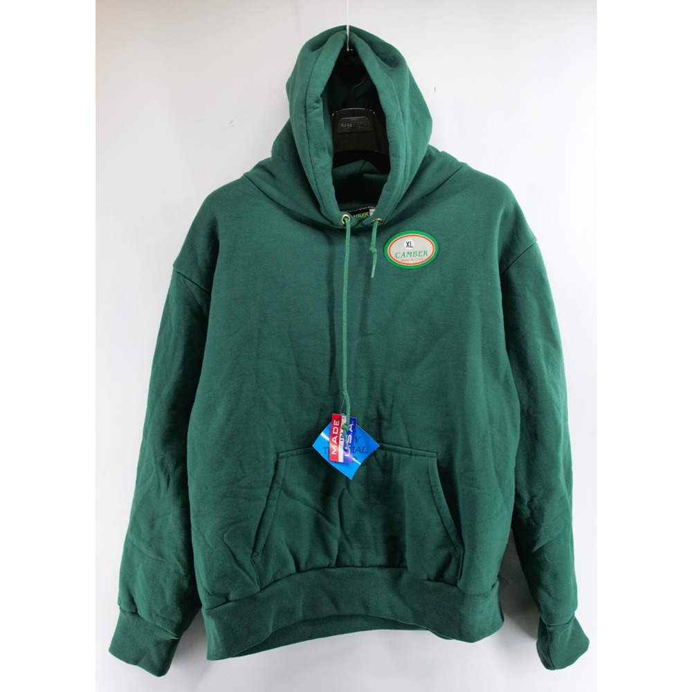 Camber Hoodie Mens XL Green 90sThermal Lined USA Graphic Back Deadstock Y2K